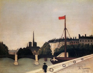 アンリ iv 河岸からのノートルダム大聖堂の眺め 1909 年 アンリ・ルソー ポスト印象派 素朴原始主義 Oil Paintings